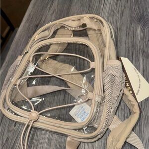 Tan Clear Backpack